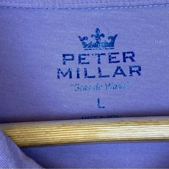 Peter Millar Short Sleeve Golf Polo Shirt Size Large Men - Picture 11 of 12